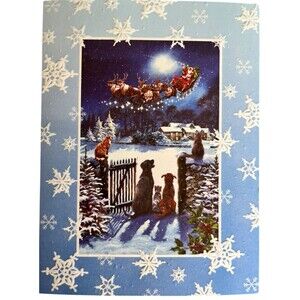 Christmas Card Embossed Cards 1 Box Contains 12 Cards And Envelopes. New In Box.